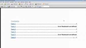 Solved:Error Bookmark Not Defined[Microsoft Word]