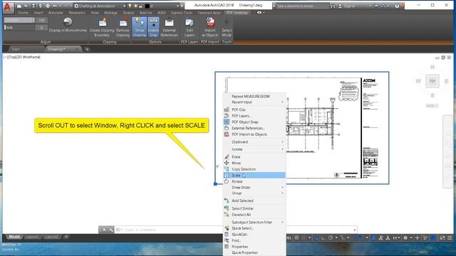 Scaling PDF in AutoCAD смотреть онлайн