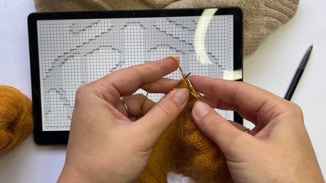 Учимся читать схему. Вяжем джемпер с оленем. Часть 2