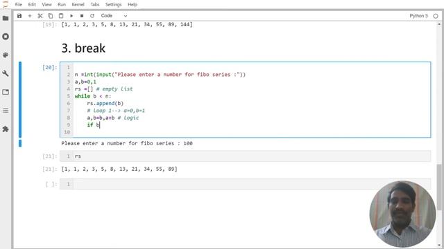 Break Statement in python смотреть онлайн