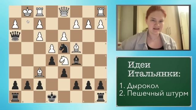 Дырокол и пешечный штурм: разбор схем и партий. Итальянская партия. смотреть онлайн