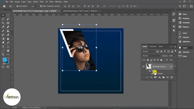 How to Design Social Media Banner - Photoshop CC смотреть онлайн