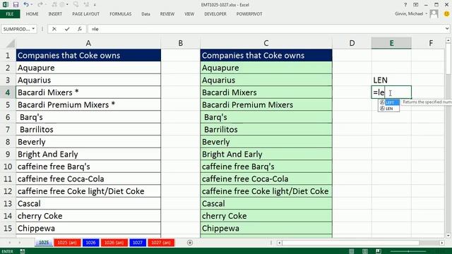 Excel Magic Trick 1025: Remove Asterisk From All Text Items In Column: SUBSTITUTE & TRIM смотреть онлайн
