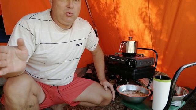 Крым, Мирный. Утро в кемпинге на берегу моря. Завтрак туриста и пляжные дела! смотреть онлайн