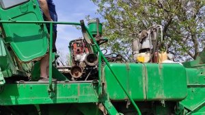 Запуск комбайн стартером. НИВА СК 5 ПУСК-24В