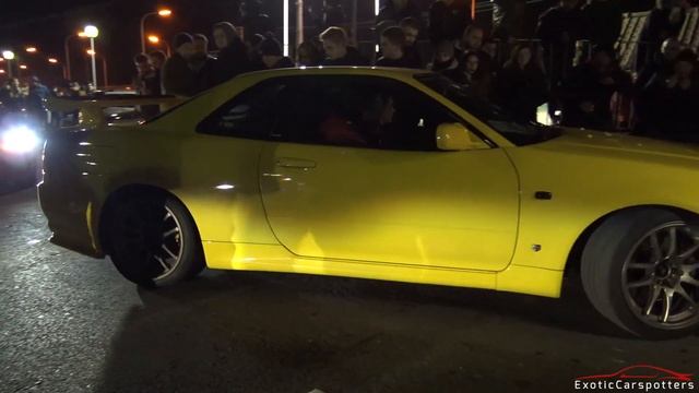 LOUD Nissan Skyline R34 GT-R - Accelerations & Revs ! смотреть онлайн