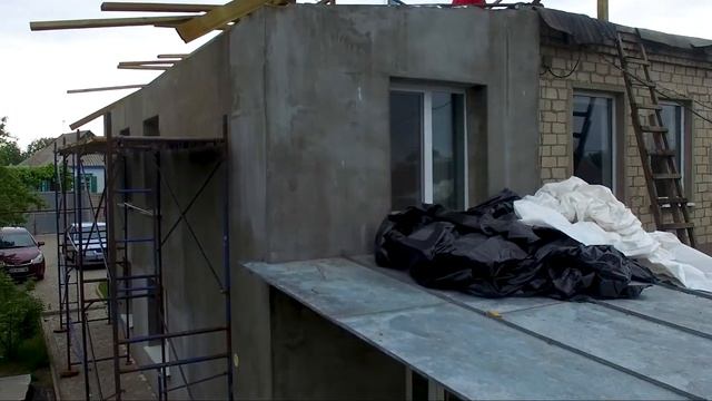 Замена кровли частного дома. Съемка с дрона. смотреть онлайн
