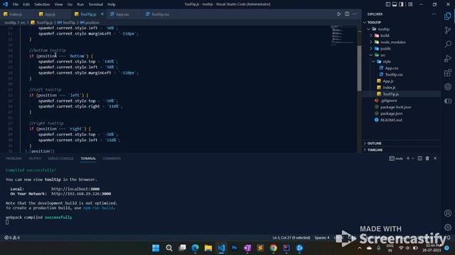 React ToolTips Tutorial - Create Custom Tooltip Component with React and CSS смотреть онлайн