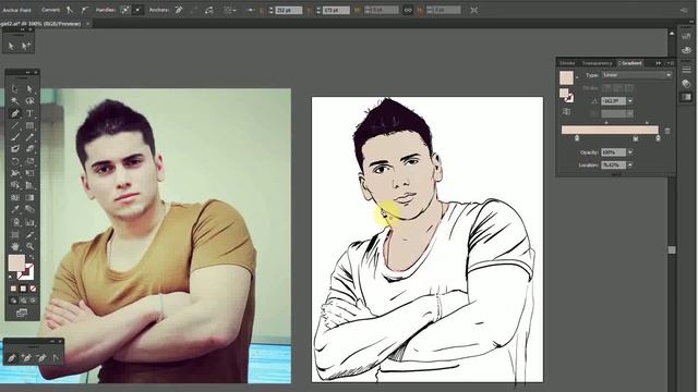 как нарисовать портрет парня по фото смотреть онлайн