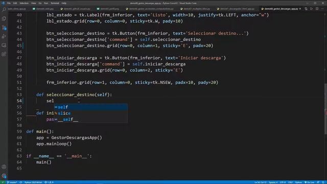 Python Curso V2: 772 4/6 Aplicación de Gestión de Descargas Usando los Módulos tkinter y threading смотреть онлайн