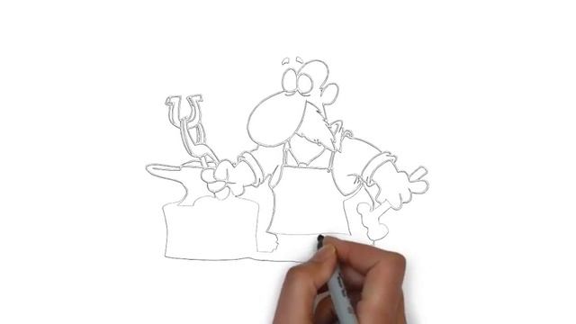 как нарисовать кузнеца,how To Draw A Blacksmith,cómo Dibujar Un Herrero,come Disegnare Un Fabbro