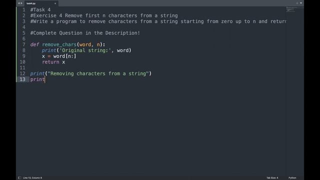 Day 4 | Python 30 Days of Code Challenge | remove first n characters | string | return | slicing | смотреть онлайн
