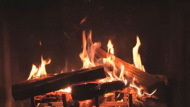 Горящий камин Релакс видео FullHD смотреть онлайн