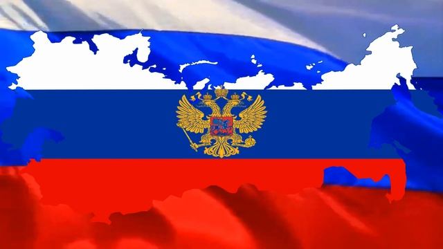 футаж "Карта России на фоне российского флага" смотреть онлайн