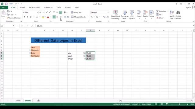 Data types in Excel | Quarantine Learning | Hindi Tutorial смотреть онлайн