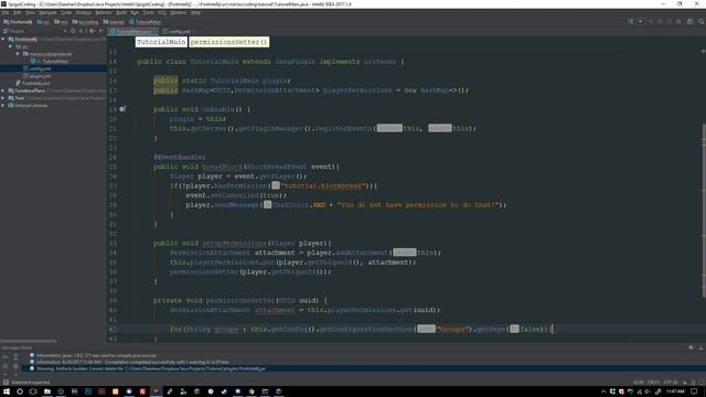 Advanced Bukkit Coding - Permissions Plugin - Episode 13 смотреть онлайн