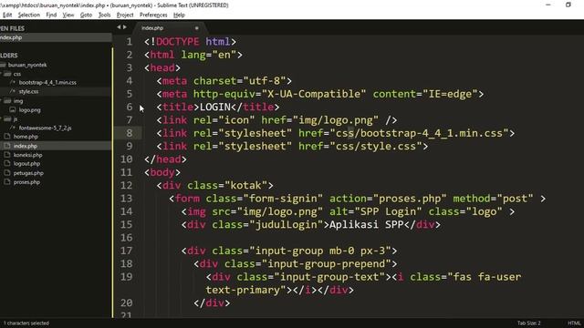 BURUAN NYONTEK | LEWATI 1 MENIT | BOOTSTRAP LOGIN смотреть онлайн