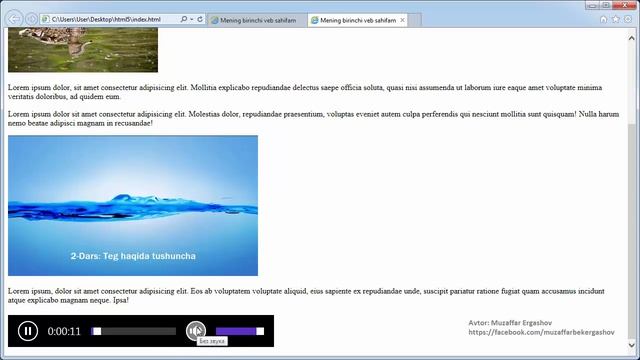 7-dars: Кандай килиб веб сайт яратиш ёки веб сахифага аудио файл жойлаш смотреть онлайн