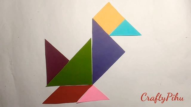 Tangram shapes | learn how to make tangram duck смотреть онлайн