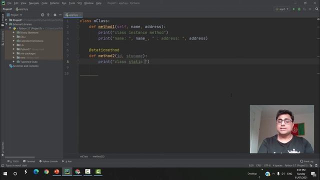 python OOP #50 | instance and static method смотреть онлайн