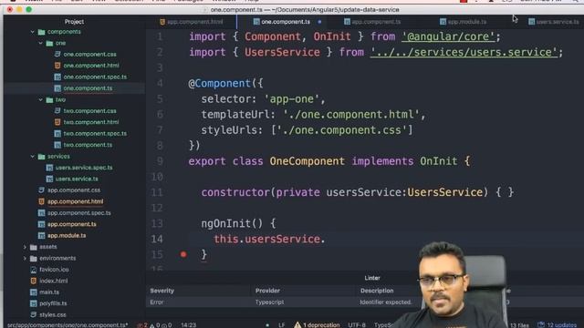Angular 5 Components Data Sync with Observable and Behavior Subject смотреть онлайн