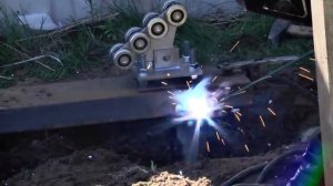 Монтаж откатных ворот на винтовых сваях от Сталь Монтаж