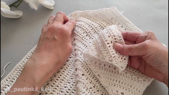 МК Красивый Топ Крючком  Легко и Быстро #_pautinka_knit #топкрючком