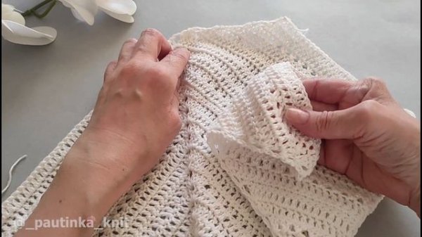 МК Красивый Топ Крючком Легко и Быстро #_pautinka_knit #топкрючком
