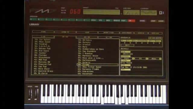 Yamaha DX7 Emulator Software - FM7 - Bank 2 Patch - 060 Ziva смотреть онлайн