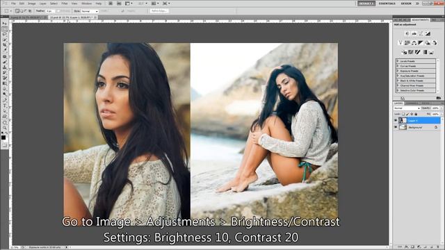Blend Two Pictures Together in Photoshop смотреть онлайн