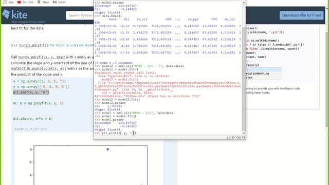 How to graph a regression my first failure | Python смотреть онлайн
