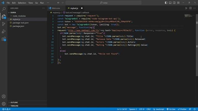 telegram chat bot that fetches movie information using node js смотреть онлайн