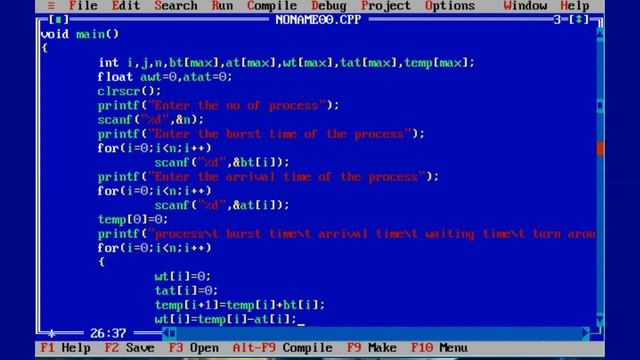 fcfs with arrival time program in c смотреть онлайн