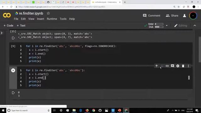 finditer in regex смотреть онлайн