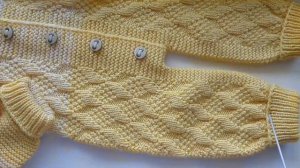 Детский вязаный комбинезон спицами "Солнышко". МК (мастер-класс). Часть 3.