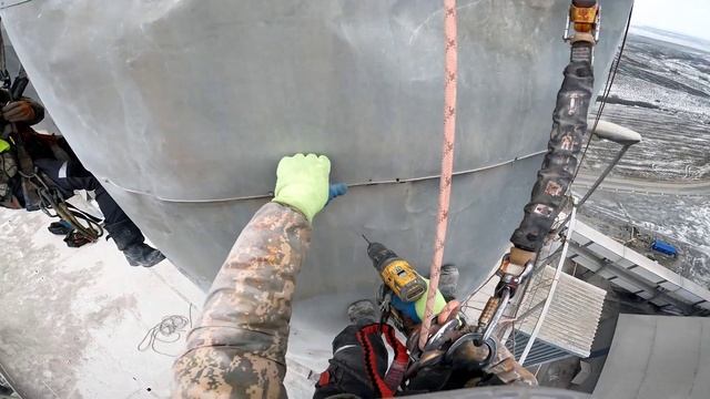 промышленный альпинизм. Серебрянь 27.01.23.