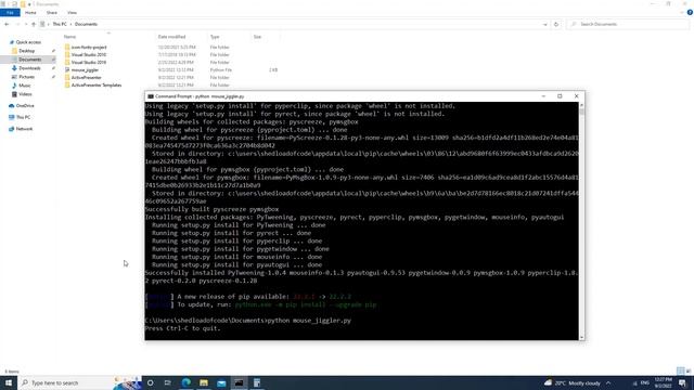 Creating a screen and mouse jiggler with Python demo смотреть онлайн