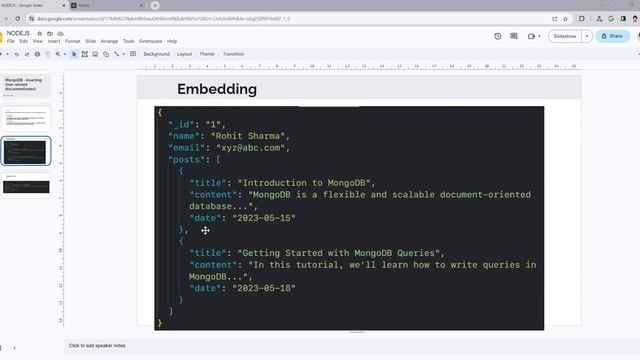Relationship between two documents in MongoDB - NodeJS || Hindi #92 смотреть онлайн