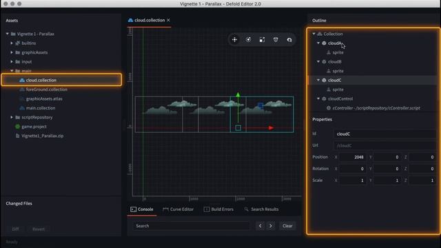 Defold Виньетка #1 - Реализация параллакса смотреть онлайн