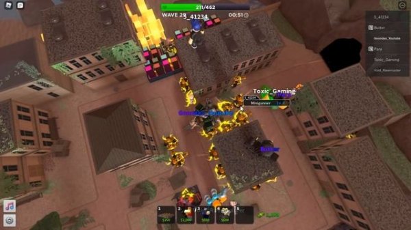 Only Golden Minigunners and Support Fallen Mode Roblox Tower Defense Simulator