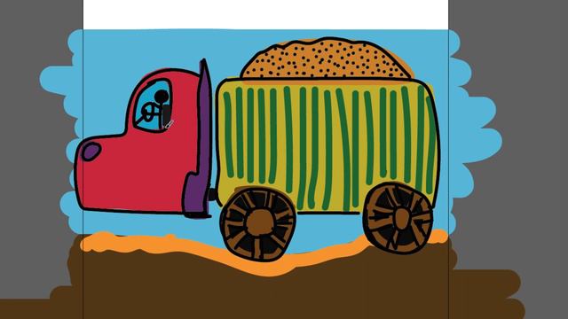 Рисование грузовика детям часть 89 смотреть онлайн