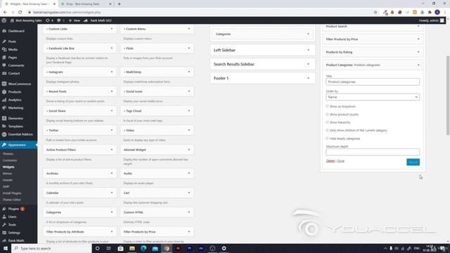 Customizing the Sidebar Menu | Amazon Affiliate E-Commerce Store | Topic 27 | Full Course смотреть онлайн