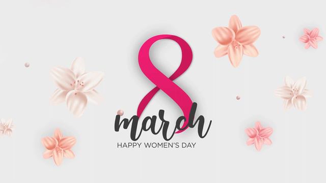 8 March Happy Women's Day Background International Women's Day