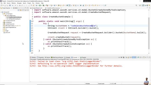 AWS SDK for Java S3 Create Bucket Example смотреть онлайн