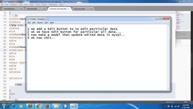 How to update data in Codeigniter with MySQL смотреть онлайн