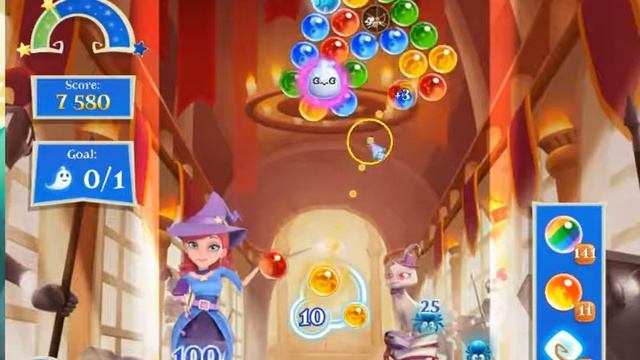 Bubble Witch 2 Saga Level 2181 with no booster & 2 bubbles left смотреть онлайн