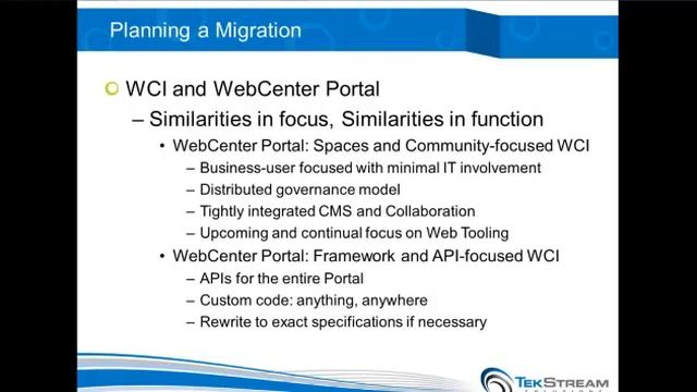 Oracle WebCenter Interaction to WebCenter Portal: Migration Path and Plan смотреть онлайн