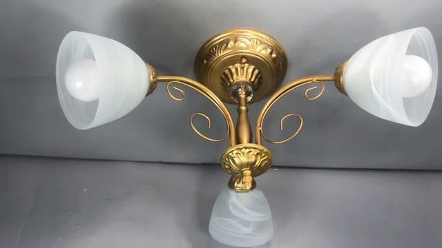 Обзор люстры потолочной 3 плафона Е27 золото хрусталь ПЕТРАСВЕТ S2454-3 РОССИЯ. 7 лет гарантии. 202 смотреть онлайн