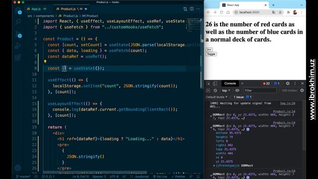 React Hooks | 5-dars. useLayoutEffect смотреть онлайн