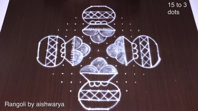 Sankranthi Special Bhogi Kundala muggulu | Pongal Pot Rangoli | Easy Traditional Kolam | RamRangoli смотреть онлайн